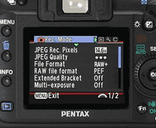 display LCD della Pentax K20D